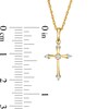 Thumbnail Image 3 of 1/20 CT. T.W. Diamond Flared Cross Pendant in 10K Gold