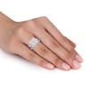 Thumbnail Image 3 of 1-1/2 CT. T.W. Princess-Cut Composite Diamond Frame Twist Shank Bridal Set in 10K White Gold