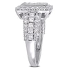 Thumbnail Image 1 of 2 CT. T.W. Princess-Cut Composite Diamond Frame Triple Row Engagement Ring in 14K White Gold