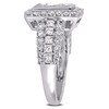 Thumbnail Image 1 of 2 CT. T.W. Princess-Cut Composite Diamond Frame Triple Row Engagement Ring in 14K White Gold