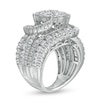 Thumbnail Image 3 of 6 CT. T.W. Multi-Diamond Swirl Multi-Row Engagement Ring in 14K White Gold
