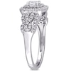 Thumbnail Image 1 of 1/2 CT. T.W. Princess-Cut Double Frame Scallop Twist Shank Engagement Ring in 10K White Gold