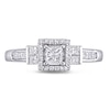 Thumbnail Image 2 of 3/4 CT. T.W. Princess-Cut Diamond Frame Collar Engagement Ring in 10K White Gold