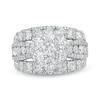 Thumbnail Image 0 of 4 CT. T.W. Composite Diamond Multi-Row Engagement Ring in 14K White Gold