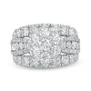 Thumbnail Image 1 of 4 CT. T.W. Composite Diamond Multi-Row Engagement Ring in 14K White Gold