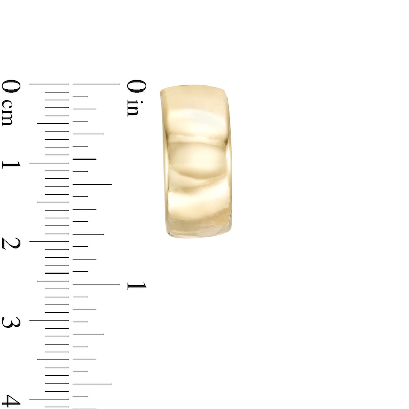 Main Image 3 of Made in Italy 15.0mm Tube Hoop Earrings in 10K Gold