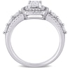 Thumbnail Image 4 of 7/8 CT. T.W. Princess-Cut Diamond Double Frame Triple Row Open Shank Engagement Ring in 10K White Gold