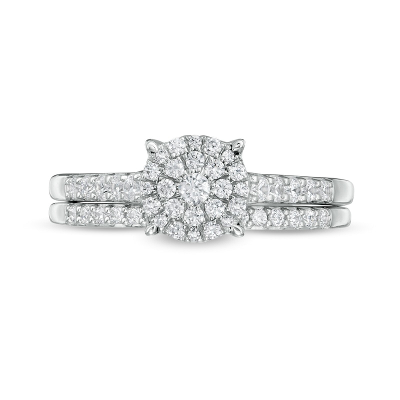 1/2 CT. T.W. Composite Diamond Bridal Set in 10K White Gold