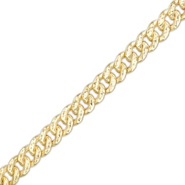 Made in Italy 5.6mm Diamond-Cut Cuban Curb Chain Bracelet in Hollow 10K Gold - 8.5"