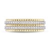 Thumbnail Image 3 of 1/2 CT. T.W. Diamond Double Row Ribbed Anniversary Ring in 14K Gold