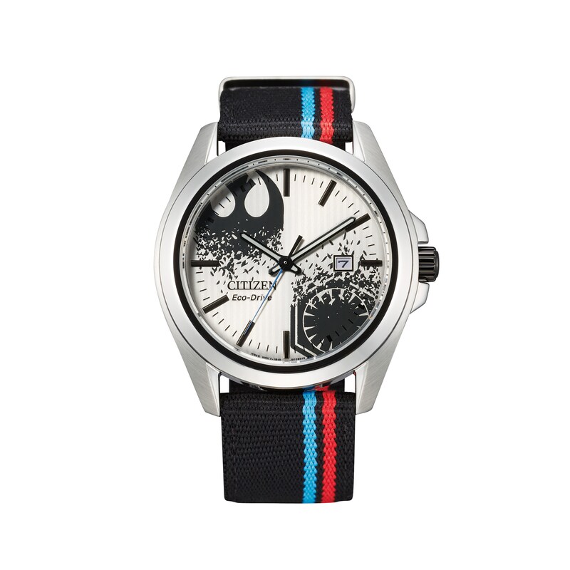 Men's Citizen Eco-Drive® Star Wars™ Sequel Strap Watch with Silver-Tone Dial (Model: AW1438-33W)