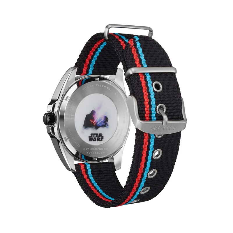Men's Citizen Eco-Drive® Star Wars™ Sequel Strap Watch with Silver-Tone Dial (Model: AW1438-33W)