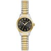 Thumbnail Image 1 of Ladies' Caravelle by Bulova Two-Tone Expansion Watch with Black Dial (Model: 45L185)