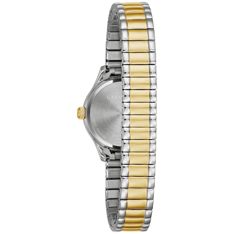 Main Image 3 of Ladies' Caravelle by Bulova Two-Tone Expansion Watch with Black Dial (Model: 45L185)