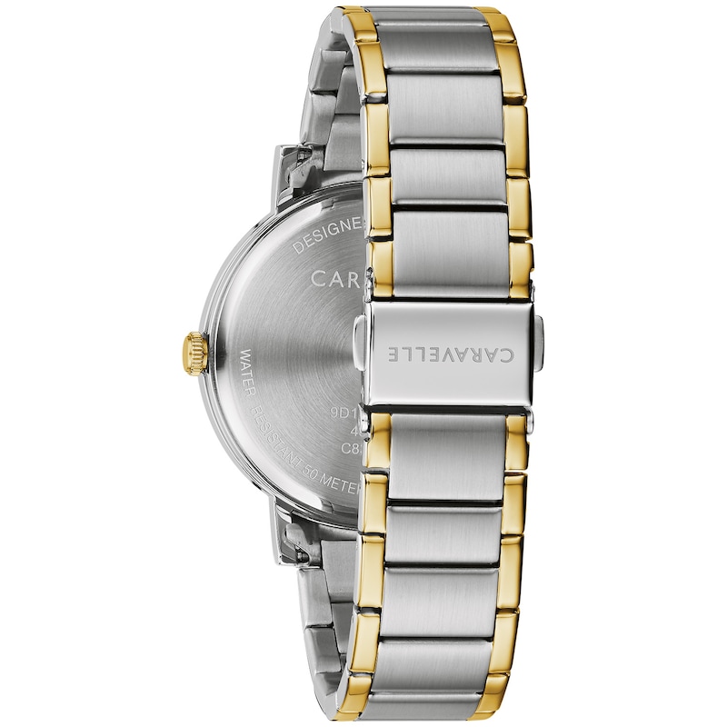 Main Image 3 of Men's Caravelle by Bulova Two-Tone Watch with Blue Dial (Model: 45A149)