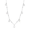 Thumbnail Image 1 of 7.0-7.5mm Baroque Freshwater Cultured Pearl Dangle and Brilliance Bead Alternating Station Necklace in Sterling Silver