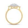 Thumbnail Image 1 of 1/2 CT. T.W. Baguette and Round Diamond Starburst Ring in 10K Gold