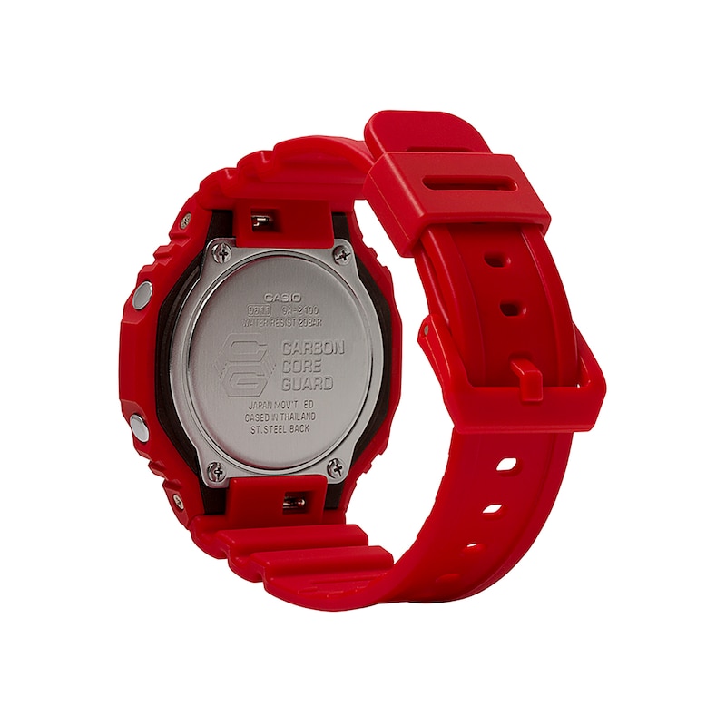 Main Image 3 of Men's Casio G-Shock Classic Red Resin Strap Watch with Red Dial (Model: GA2100-4A)