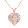Thumbnail Image 1 of 1/2 CT. T.W. Composite Diamond Frame Heart Pendant in 10K Rose Gold