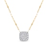 Thumbnail Image 1 of 1/5 CT. T.W. Composite Diamond Cushion Necklace in 10K White Gold