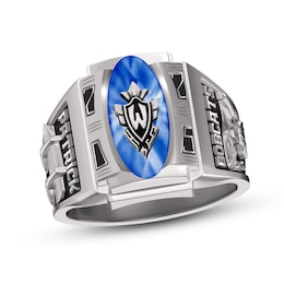 Men's Simulated Oval Birthstone High School Class Ring (1 Stone)