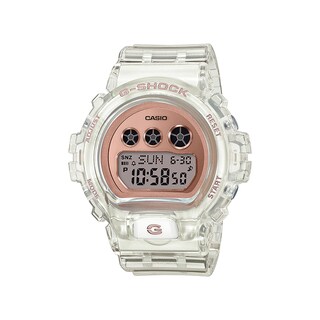 Ladies Casio G Shock S Series Clear Resin Strap Watch With Rose Tone Dial Model Gmas110sr 7a Ladies Watches Watches Zales Outlet