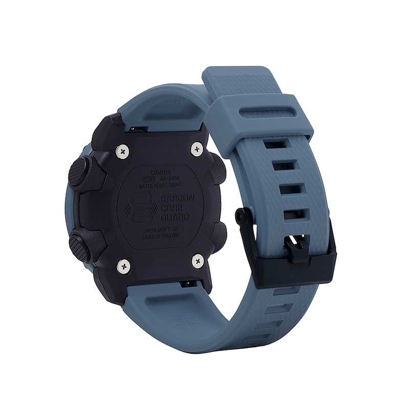 Men's Casio G-Shock Classic Slate Blue Resin Strap Watch with Blue Camouflage Dial (Model: GA2000SU-2A)