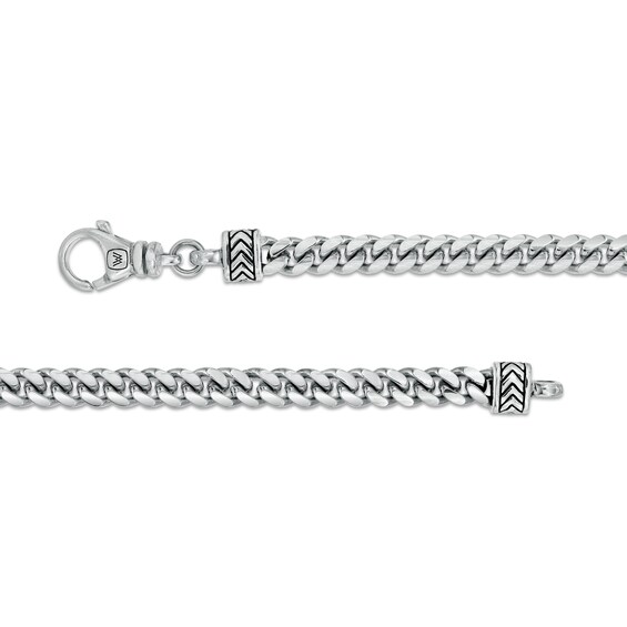 Vera Wang Men Cuban Link Chain Bracelet in Solid Sterling Silver 