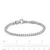 Thumbnail Image 4 of Vera Wang Men 6.2mm Cuban Link Chain Bracelet in Solid Sterling Silver  - 8.5"
