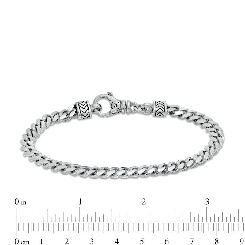 Main Image 4 of Vera Wang Men 6.2mm Cuban Link Chain Bracelet in Solid Sterling Silver  - 8.5"