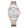 Thumbnail Image 1 of Ladies' Citizen Eco-Drive® Fiore Diamond Accent Two-Tone Watch with Mother-of-Pearl Dial (Model: EM0876-51D)