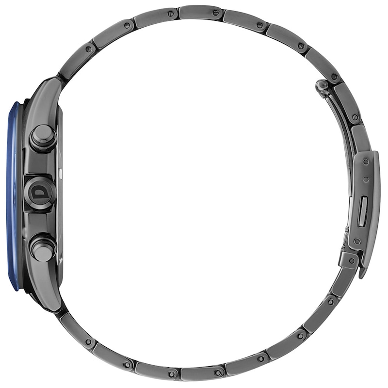 Main Image 2 of Men's Citizen Eco-Drive® Drive Black IP Chronograph Watch with Textured Black Dial (Model: CA0438-52E)