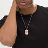 Thumbnail Image 2 of Engravable Firefighter Dog Tag Pendant in Sterling Silver (1-6 Lines) - 22"