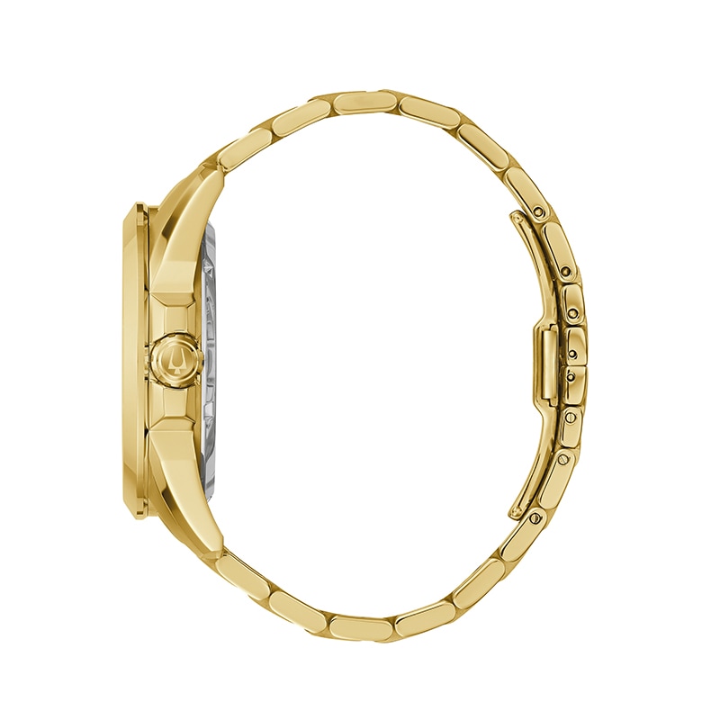 Main Image 2 of Men's Bulova Sutton Automatic Gold-Tone Watch with Gold-Tone Skeleton Dial (Model: 97A162)