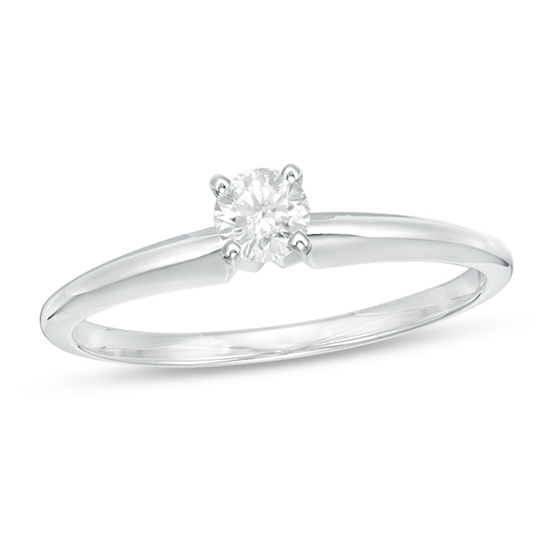 Main Image 1 of 1/5 CT. Diamond Solitaire Promise Ring in 10K White Gold (I/I3)