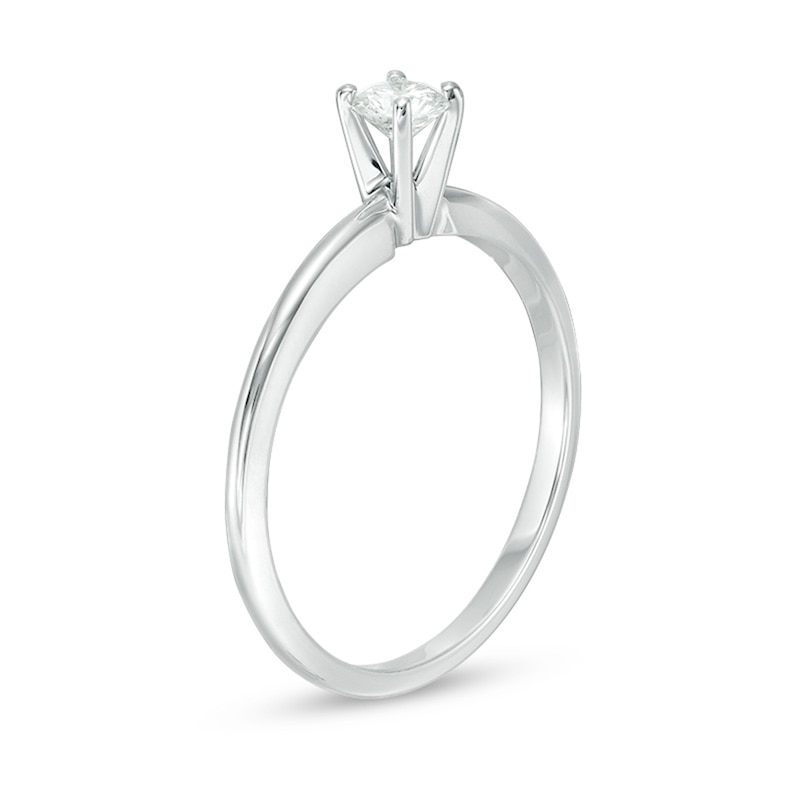 Main Image 2 of 1/5 CT. Diamond Solitaire Promise Ring in 10K White Gold (I/I3)