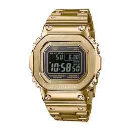 Men's Casio G-Shock Classic Gold-Tone Watch with Octagonal Black Dial (Model: GMWB5000GD-9)