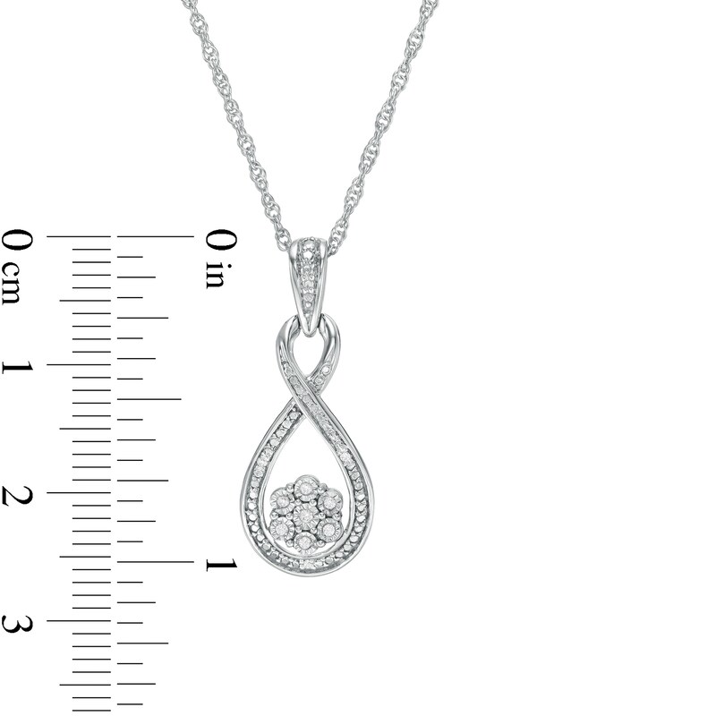Main Image 3 of Composite Diamond Accent Infinity Pendant in Sterling Silver