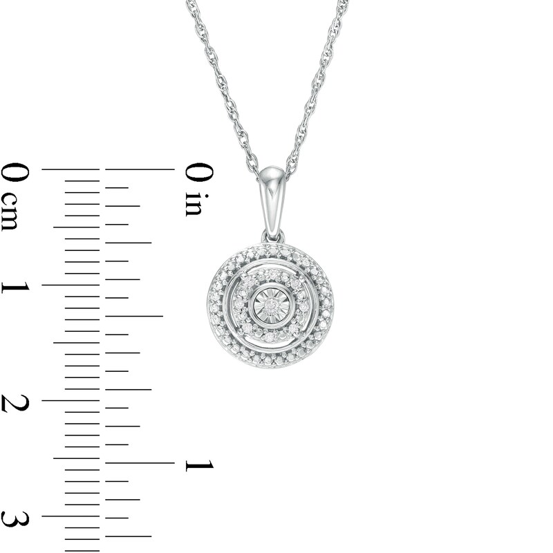 Composite Diamond Frame Pendant in Sterling Silver