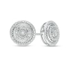 Thumbnail Image 0 of Composite Diamond Accent Frame Stud Earrings in Sterling Silver