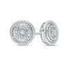 Thumbnail Image 1 of Composite Diamond Accent Frame Stud Earrings in Sterling Silver