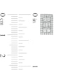Thumbnail Image 3 of 1/2 CT. T.W. Baguette and Round Diamond Rectangle Stud Earrings in 10K White Gold