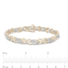 Thumbnail Image 4 of 2 CT. T.W. Diamond Cascading Flame and "X" Bracelet in 10K Gold