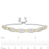 Thumbnail Image 3 of 1 CT. T.W. Diamond Tied Triple Row Bolo Bracelet in Sterling Silver with 14K Gold Plate - 9.0"