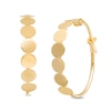20.0mm Disc Tube Hoop Earrings in 10K Gold