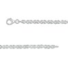Thumbnail Image 3 of Oval Lab-Created Opal and White Sapphire Infinity Link Five Stone Bracelet in Sterling Silver - 7.5"