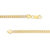 Thumbnail Image 2 of Italian Gold Men's 100 Gauge Diamond-Cut Reversible Franco Snake Chain in Hollow 14K Two-Tone Gold - 22"