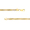 Thumbnail Image 3 of Italian Gold Men's 100 Gauge Diamond-Cut Reversible Franco Snake Chain in Hollow 14K Two-Tone Gold - 22"