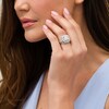 Thumbnail Image 2 of 2 CT. T.W. Princess-Cut Composite Diamond Cushion Frame Multi-Row Engagement Ring in 10K White Gold