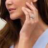 Thumbnail Image 2 of 2 CT. T.W. Composite Pear Diamond Double Teardrop Frame Engagement Ring in 10K White Gold